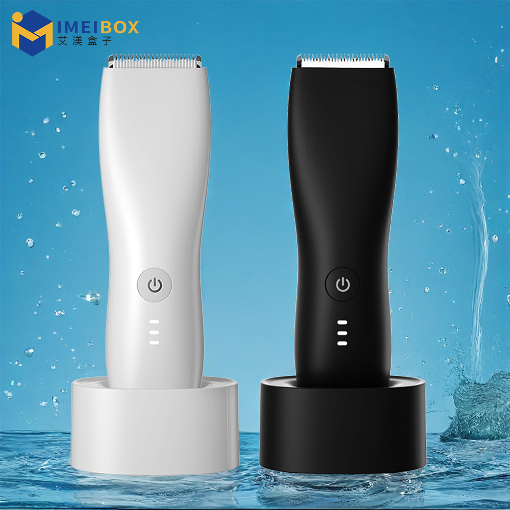 家庭用グルーミング Manscaping 防水充電式安全な優しい陰毛トリマーシェーバー男性ボールボディグルーマーボディシェーバー