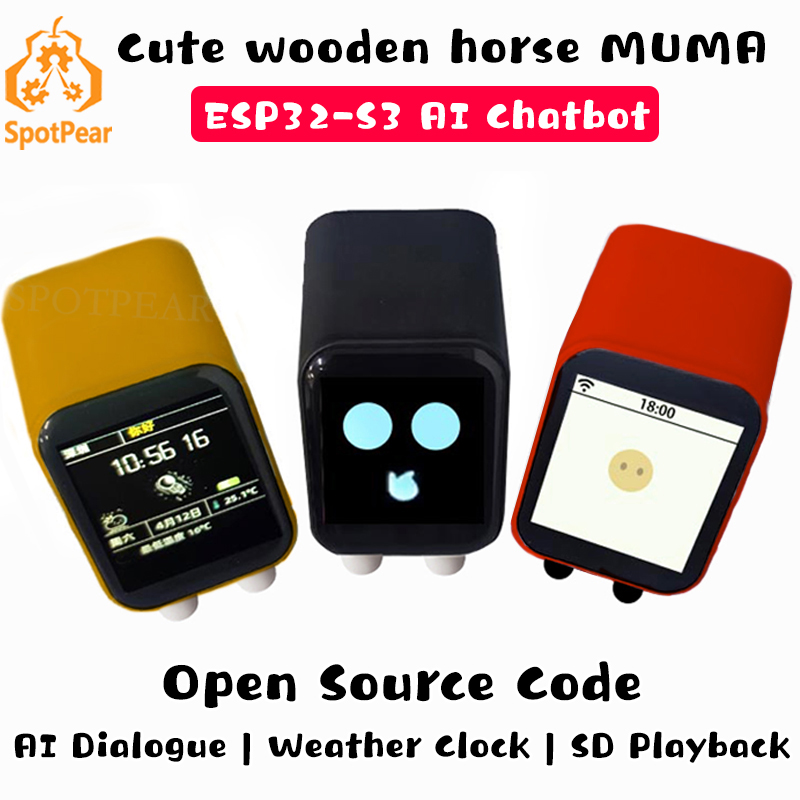 DeepSeek AI Chat Robot ESP32-S3 1.54inch LCD N16R8 MUMA Development Board Display Wifi Weather Station TimeClock For XiaoZhi
