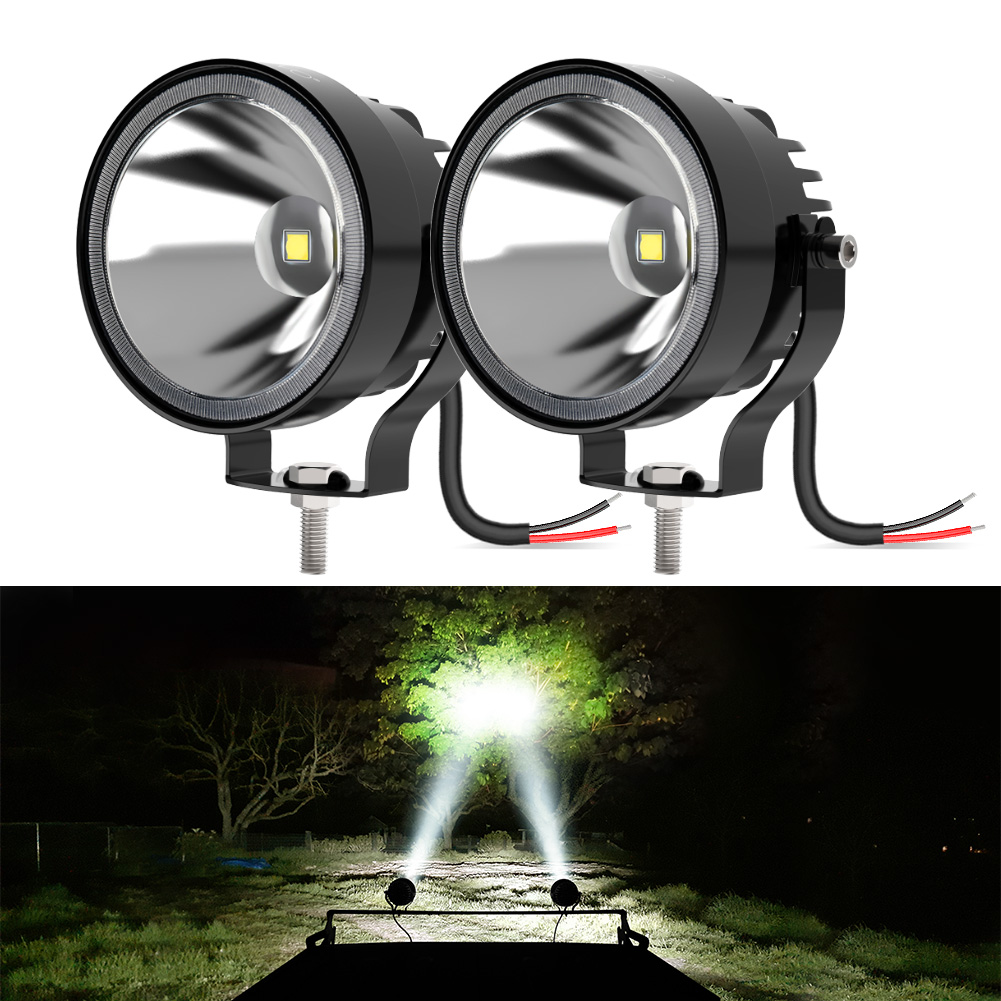 NAOEVO 2 個 4 インチ Led ワークライトスポットライト 4 × 4 オフロード 60 ワット 14000lm 超高輝度白ラウンドフォグランプオートバイ ATV ボート