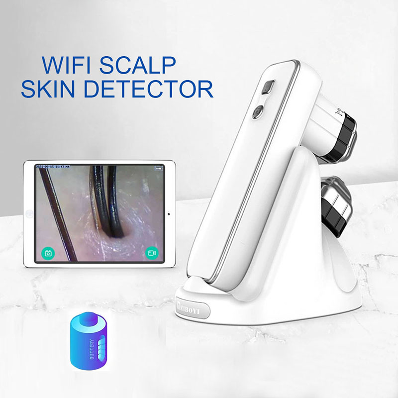 新しいプロフェッショナル毛包検査分析拡大鏡 UV スキンアナライザーワイヤレス HD インテリジェント頭皮/皮膚/皮膚検出器