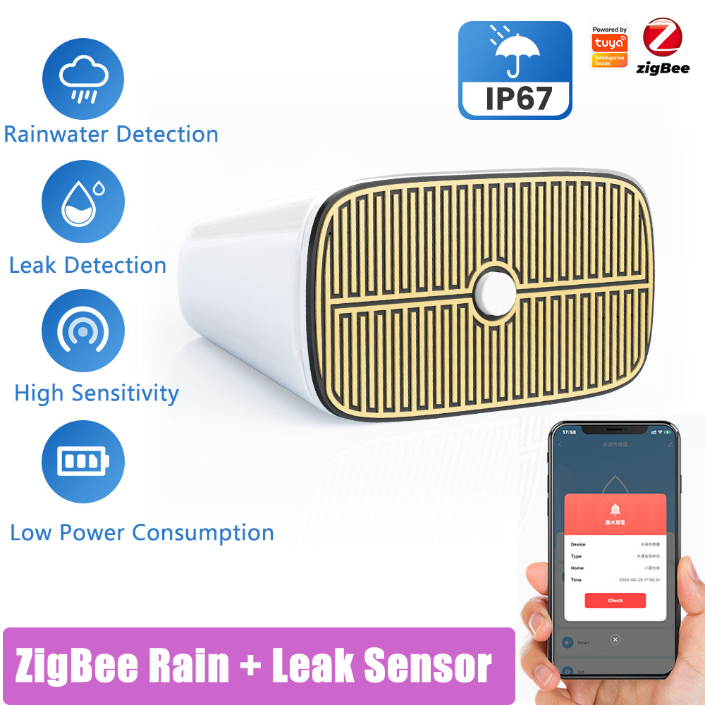 IP67 防水 Zigbee レインセンサー屋外スマート雨検出漏水センサー APP リモートモニター天気警報システム