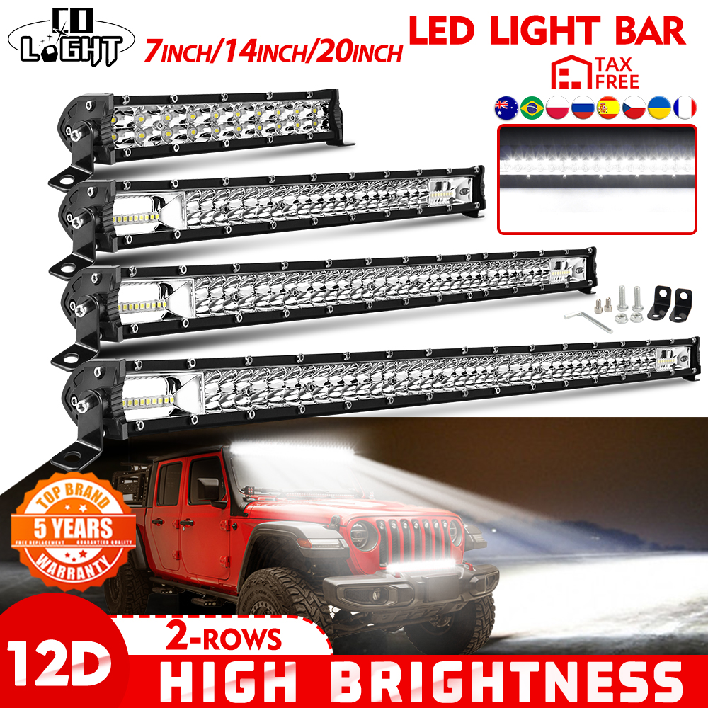 CO LIGHT 8 "20" 32" LED ライトバー オフロード 60 ワット 180 ワット 300 ワット LED ワークライトコンボ 4x4 Led バー 12 V 24 V 車のオフロード使用 SUV ボート