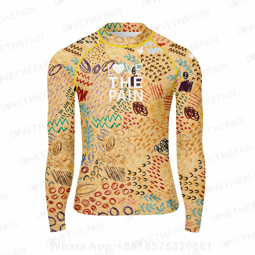 新しい男性水泳 Tシャツ UV 日焼け止めラッシュガードダイビング水着長袖サーフィンスーツ体操服ビーチサーフ 2023