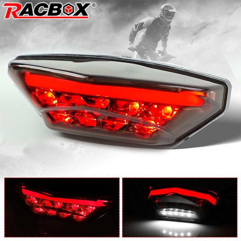 オートバイ LED ブレーキリアストップテールライト DRL ナンバープレートランプ付きバイク ATV ダートバイクリアブレーキライトテールライト 12V