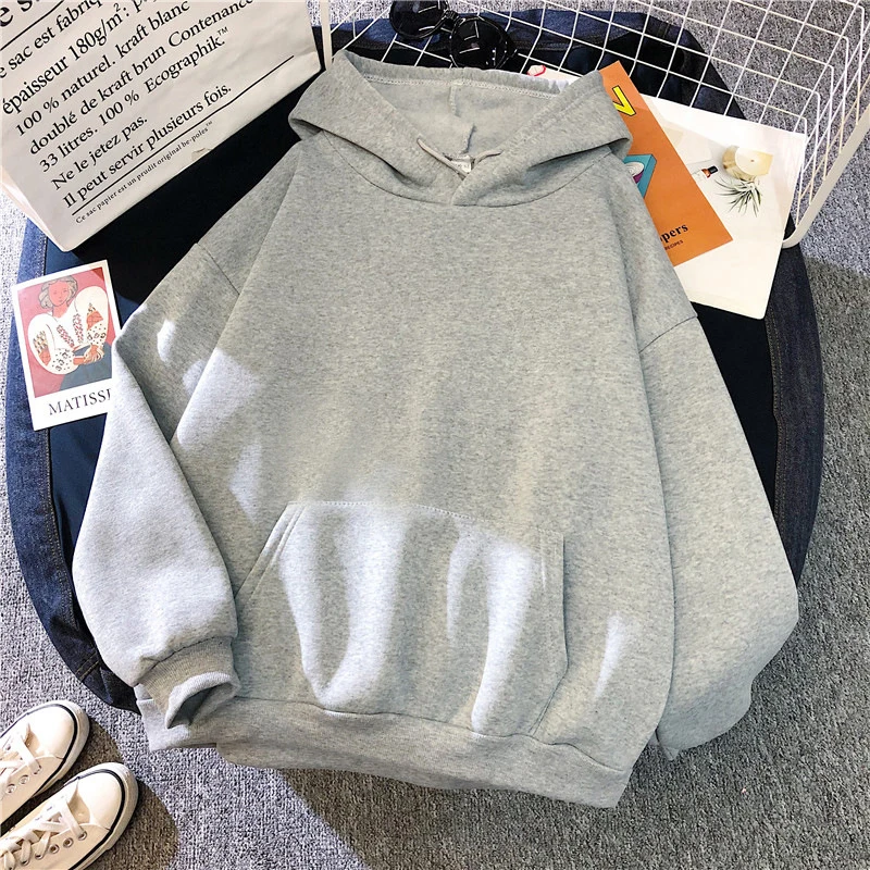 簡素化された韓国パーカー熱い販売カジュアルレディーススウェット毎日多彩なプルオーバートップス品質秋冬女性服