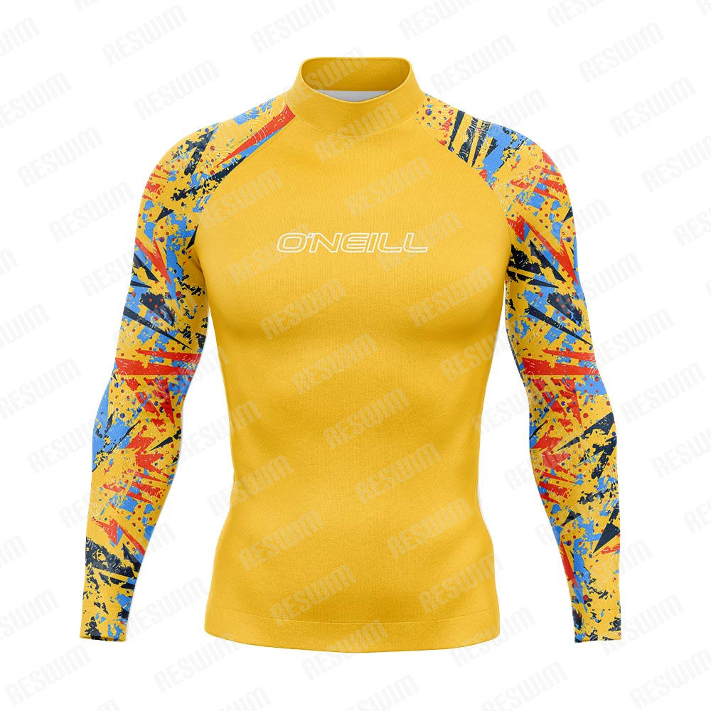新しいメンズ水着サーフ水泳 Tシャツビーチ UV 保護水着ラッシュガードトップス長袖サーフィンダイビング服