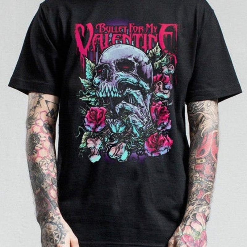 弾丸マイバレンタイン Tシャツヴィンテージメタル 90 s ミュージックシャツユニセックス Tシャツ