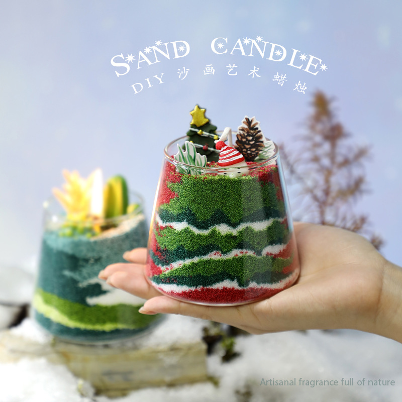 DIY 砂絵の香りのキャンドル手作りアクティビティクリスマスオーナメントプレミアム誕生日砂ワックスの香りクリエイティブギフト