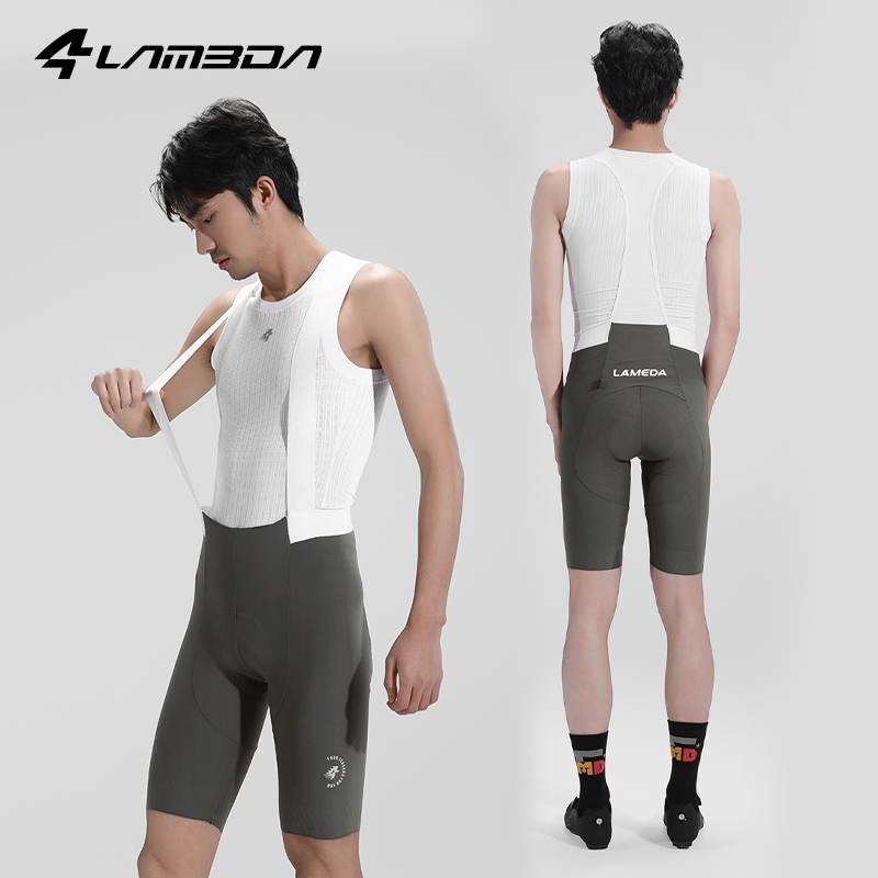 LAMEDA 新しいサイクリングビブメンズプロフェッショナル通気性日焼け止めショーツポケット付き自転車ロードバイク MTB 乗馬用品