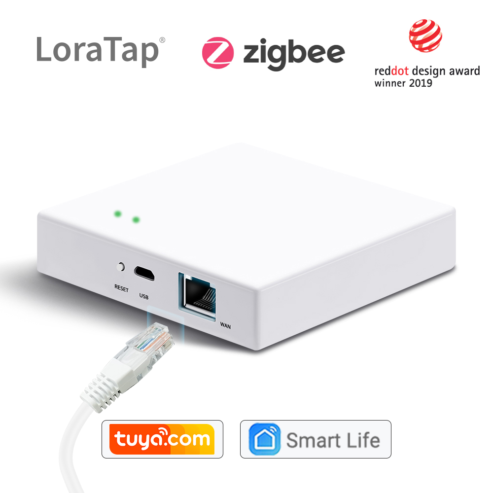 LoraTap スマート ホーム Tuya ZigBee ゲートウェイ ハブ ブリッジ (ネットワーク インターフェイス付き) スマート ライフ アプリ リモート コントロール デバイス (最大 256 メッシュ)