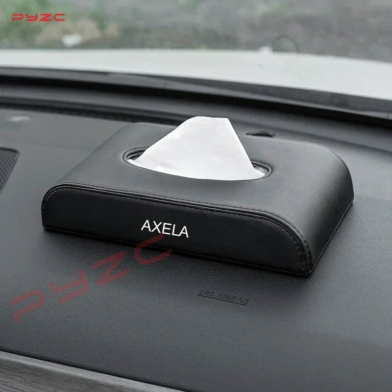 マツダ 3 CX-5 CX-3 CX-4 CX-7 CX-8 アテンザアクセラ Skyactiv カーアクセサリーティッシュバッグオーガナイザー自動ティッシュボックス