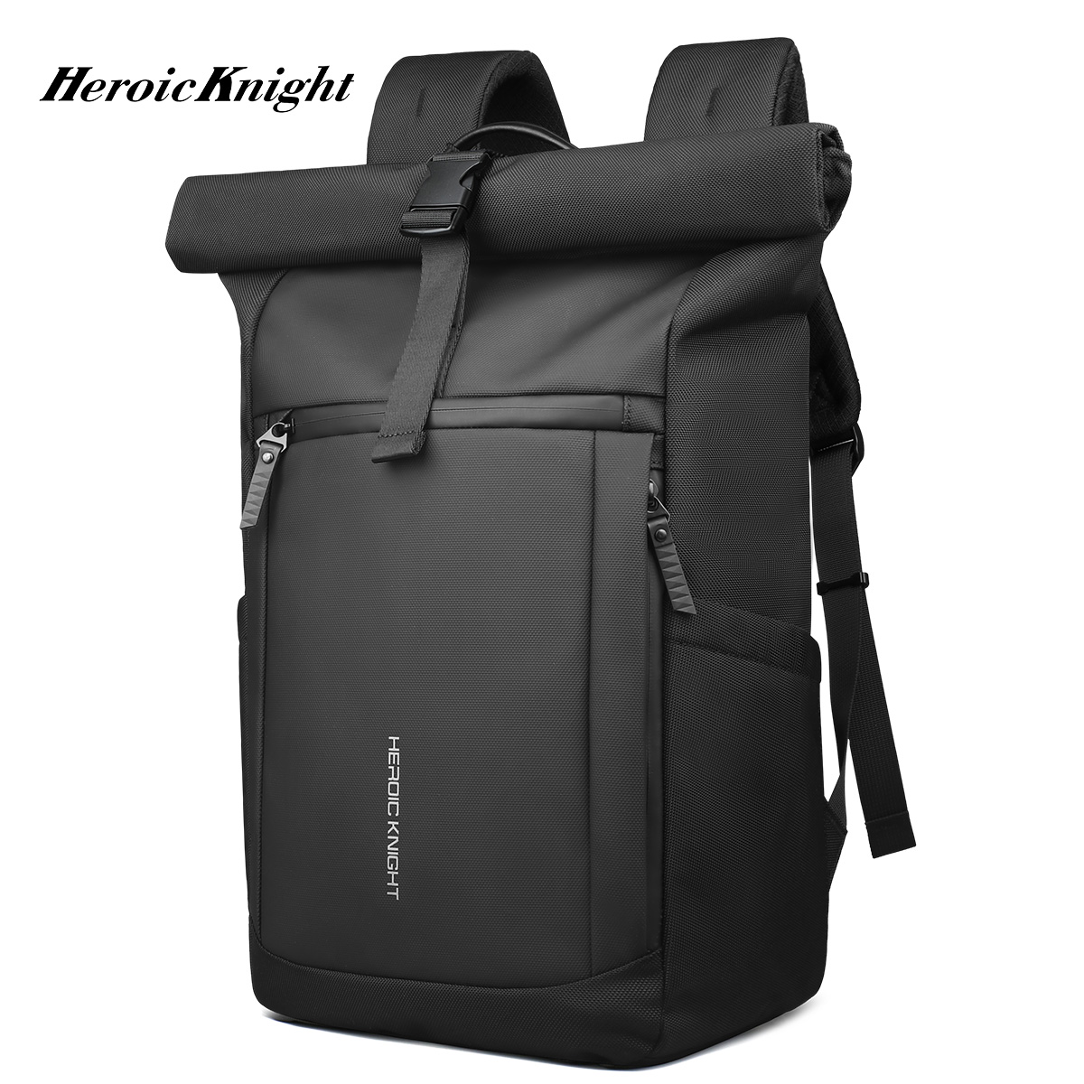 Heroic Knight メンズ トラベルバックパック ロールトップ カジュアル ハイキング バックパック 防水 アウトドア バックパック 大容量 週末通学