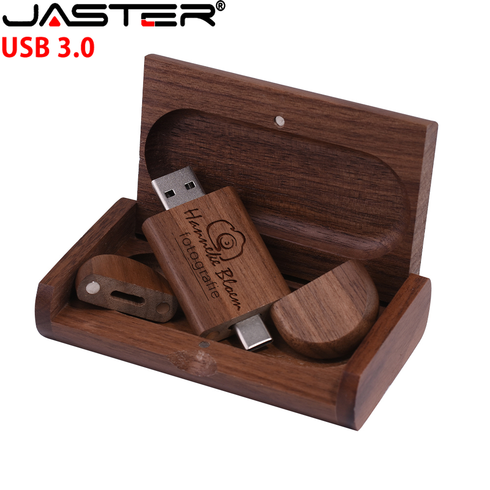 TYPE-C 木製 USB 3.0 フラッシュドライブ 128GB 無料ロゴ入りペンドライブ クリエイティブなビジネスギフト Uディスク 64GB 竹製メモリースティック 32GB Uディスク