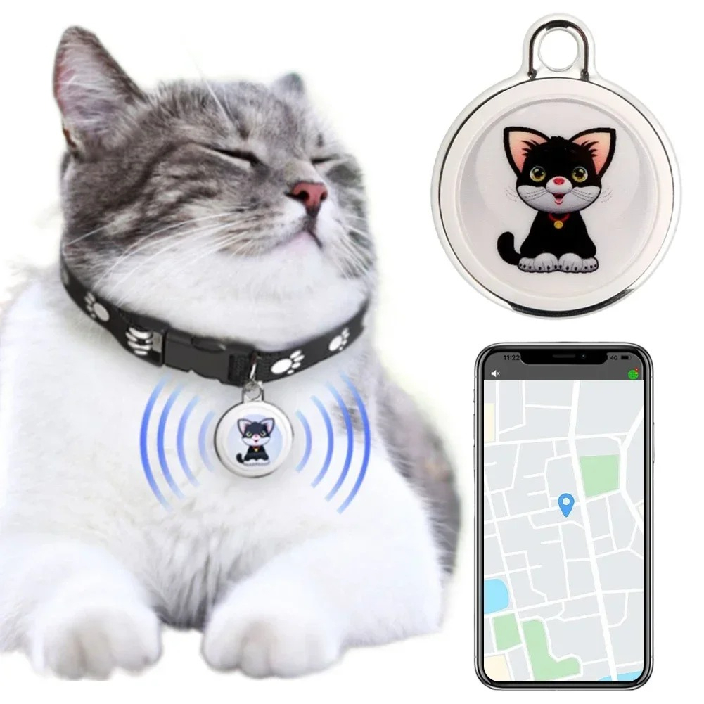ペット紛失防止GPSトラッカーリアルタイム追跡Bluetooth互換防水スマートウェアラブルロケーター犬猫首輪検索用