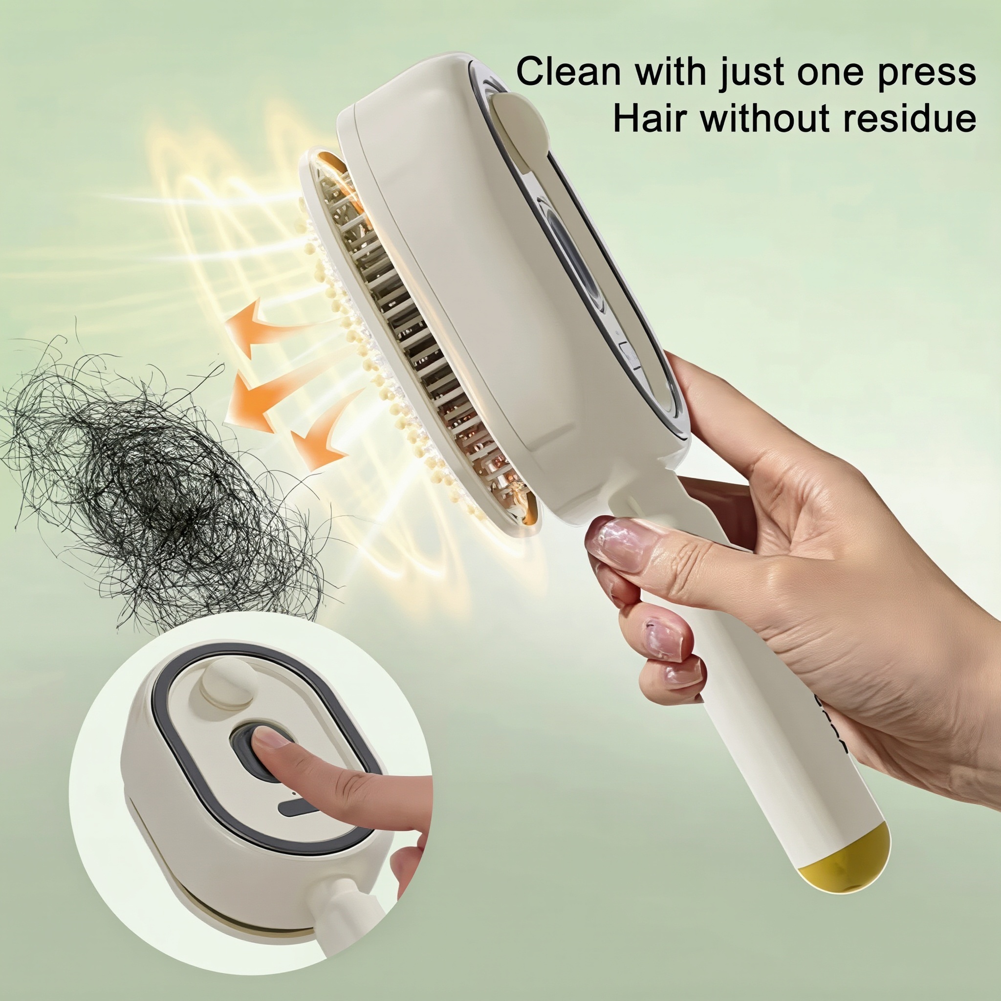 電動スプレーヘアブラシ 2-in-1 ミストヘアブラシ 水スプレー付き 縮れを軽減 帯電防止 格納式スチームマッサージ ペットコーム
