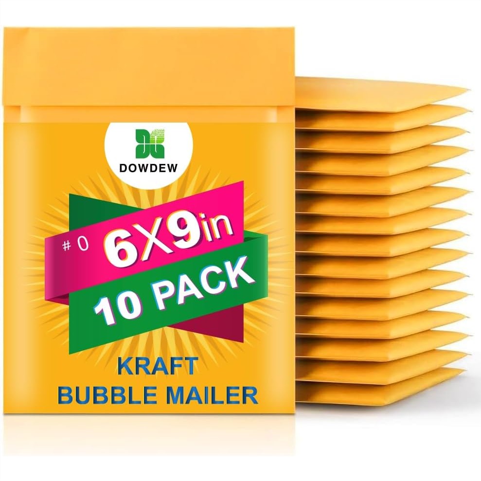 クラフトバブル封筒 10枚パック #0 クッション封筒 6x9インチ 壊れやすい商品の発送用