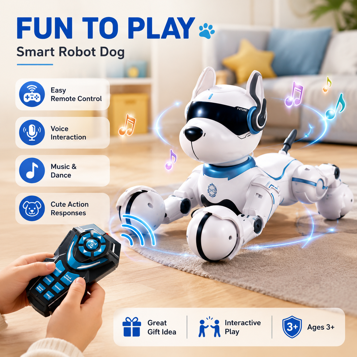 スマートリモコンロボット犬子供用歌ダンスヨガ可能教育コンパニオンロボットおもちゃ