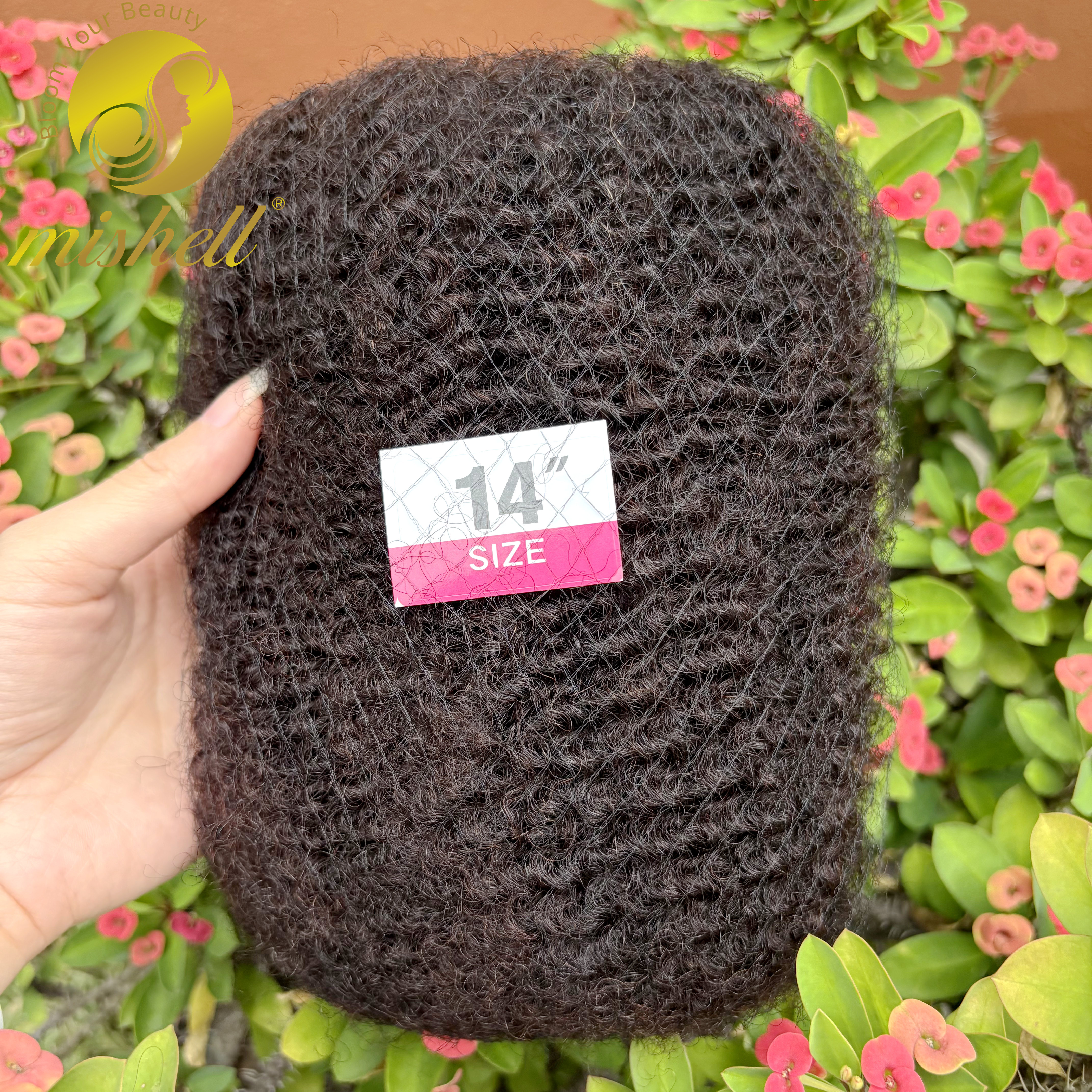 50 グラム/パックアフロ変態カーリー人毛バルク編組ドレッドヘアレミーバルクヘアアタッチメントなしペルーナチュラルカラー三つ編み髪