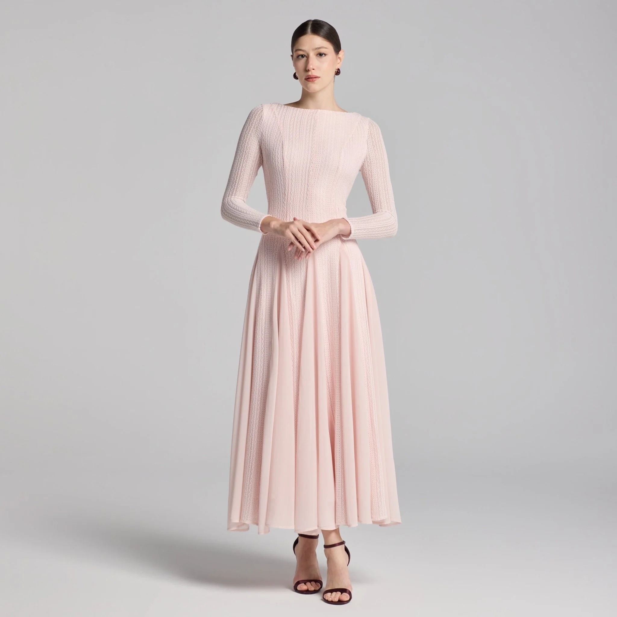 カスタマイズされたピンクシフォン高品質イブニングドレススクープ床長さの A ライン 2026 フォーマルイブニング Vestidos デ フィエスタ