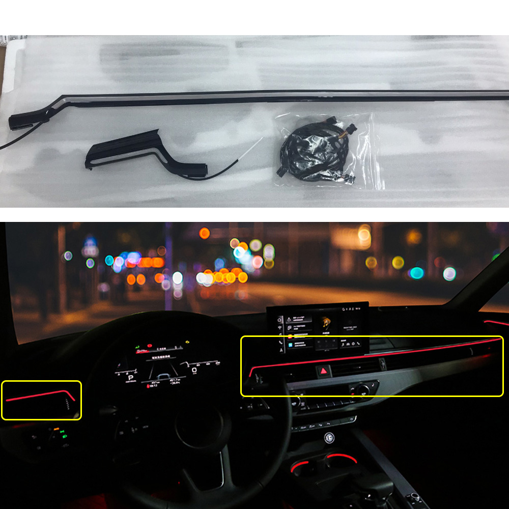 アウディ A4 S4 A5 S5 B9 ダッシュボード周囲光ダッシュボード LED ストリップ装飾ライト