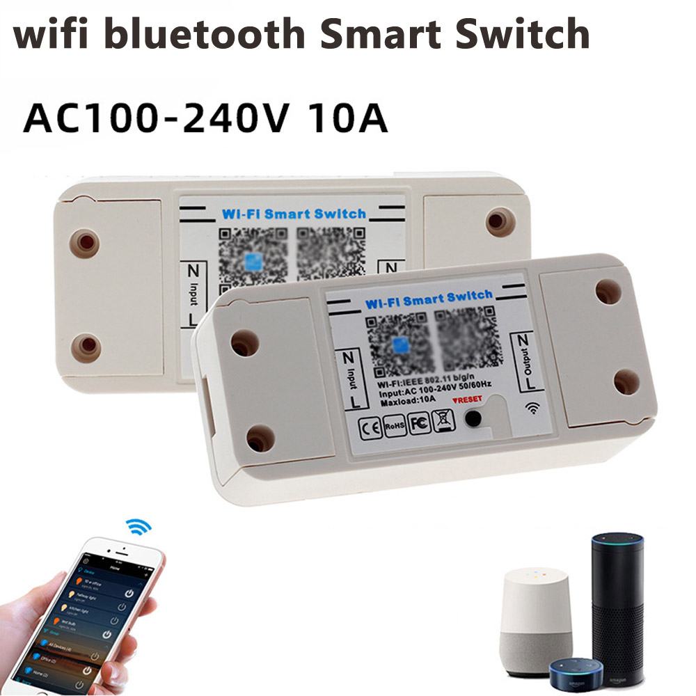 10A DIY WiFi スマートライトスイッチユニバーサルブレーカータイマーワイヤレスリモコン Alexa Google ホームスマートホーム Yandex で動作