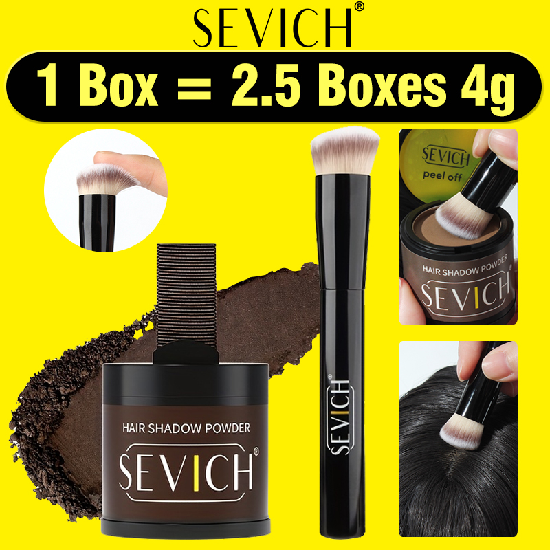 SEVICH ヘアラインパウダーブラシ付き黒根カバーアップインスタント防水ヘアラインシャドウパウダーヘアコンシーラーカバレッジメイク