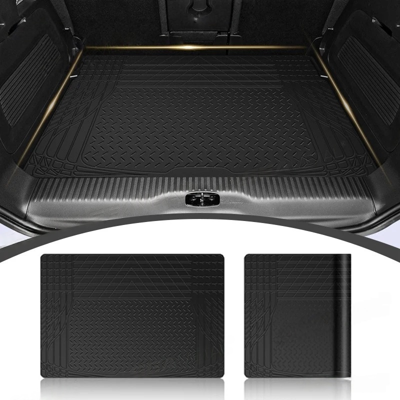 120X80CM 車のトランクマット防水 PVC カーゴライナー快削アンチスクラッチトランク保護カバー Suv セダン用