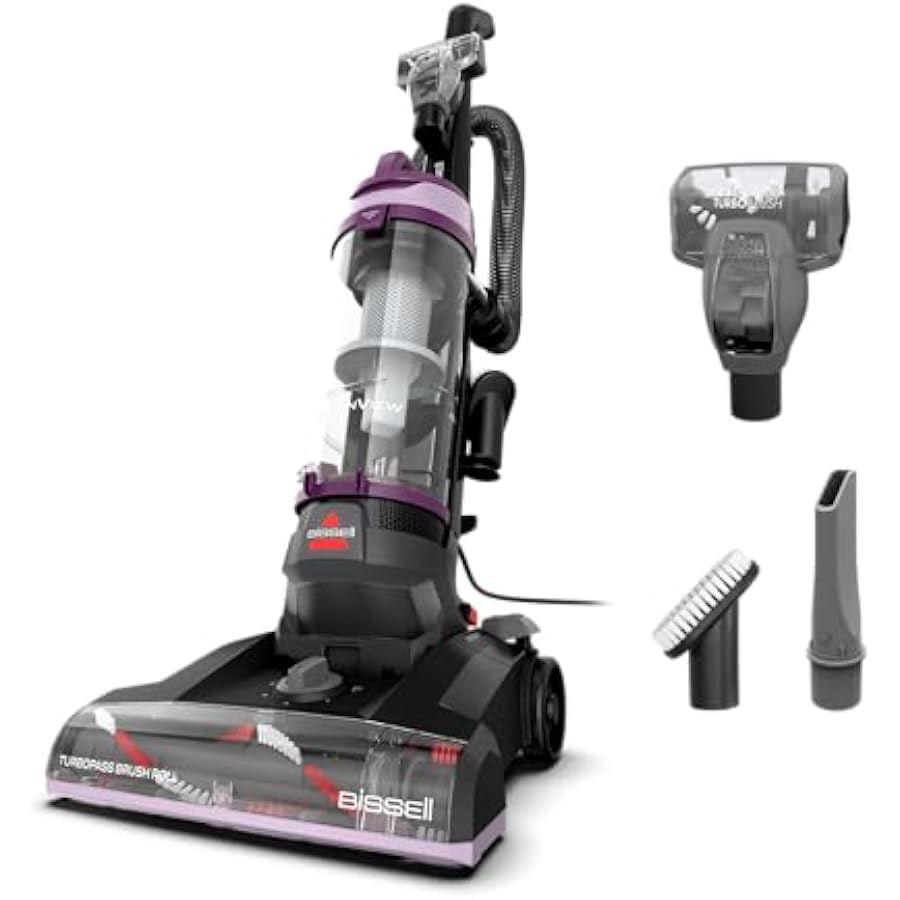 Bissell CleanView 直立掃除機 ペットの毛ブラシロール付き 強力な吸引 ペットの毛ツール 大型ゴミ容器 4438