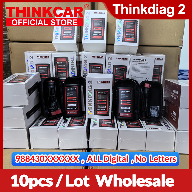 THINKCAR Thinkdiag 2 OBD2 スキャナーサポート CAN FD プロトコル すべての自動車ブランド 無料のフルソフトウェア 16 個のリセット機能 ECU コーディング