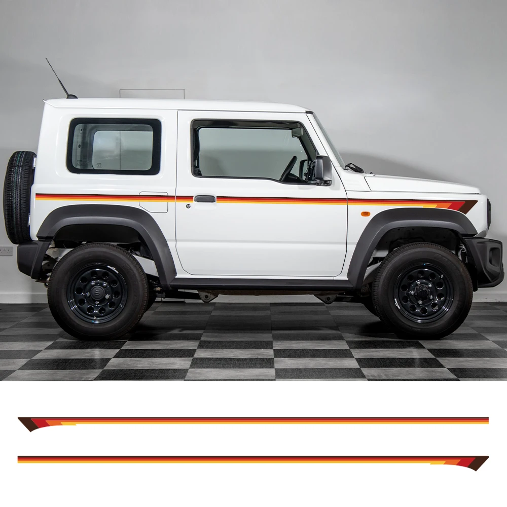 スズキジムニー JB74W JB64W 車のドアサイドステッカー自動ボビーストライプデカールキット防水ビニールフィルムカーアクセサリー外装