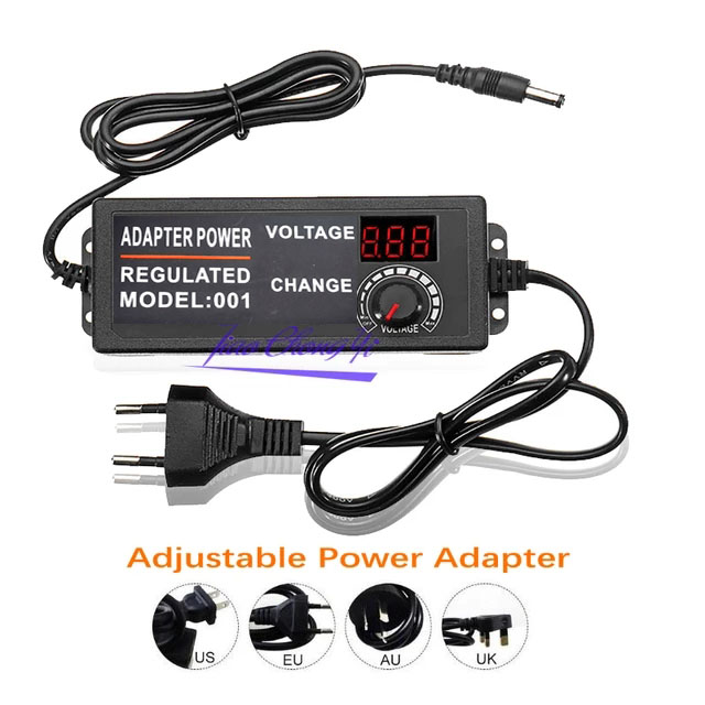 調整可能な AC から DC 3V-12V 3V-24V 9V-24V ディスプレイ画面電圧付きユニバーサルアダプター 安定化電源アダプター 3 12 24 v