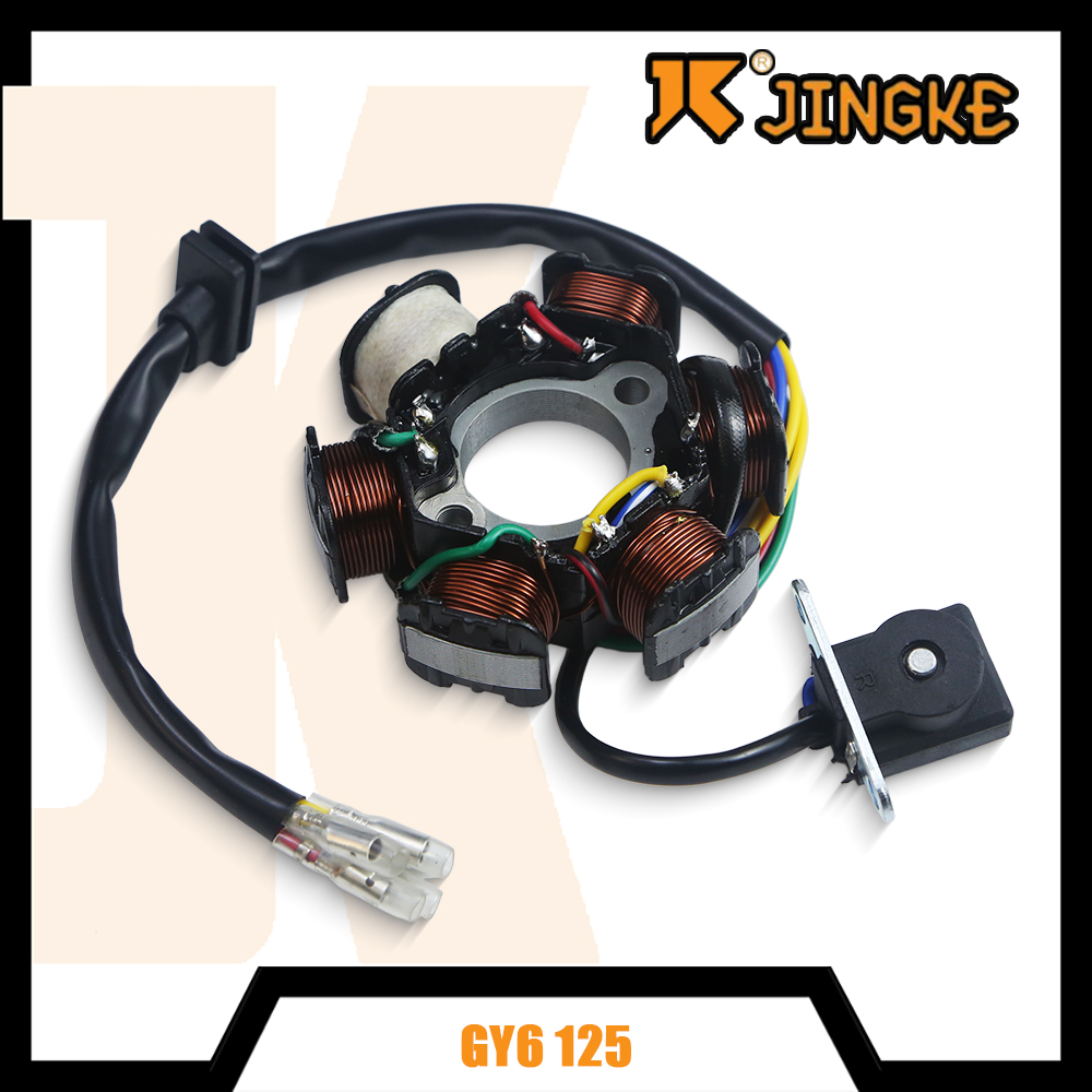 Motorcycle ignition stator magneto coils 139QMB and 157QMJ suitable for GY6 50cc, 125cc, and 150cc scooter motorcycles.