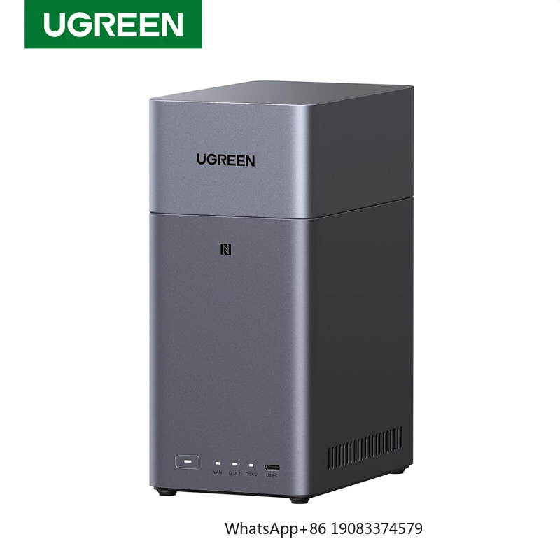UGREEN NASync DH2300 2 Bay Desktop NAS Support Capacity 60TB 8GB LPDDR5 RAM 1GbE 4K HDMI Network Attached Storage for Beginner