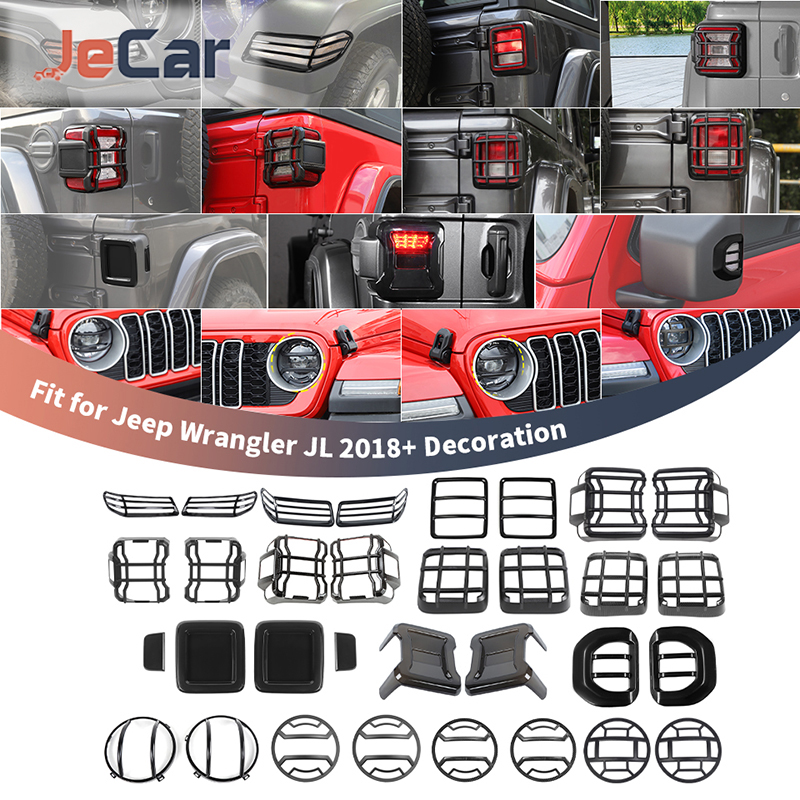 JeCar ジープラングラー JL JT 2018 アップヘッドライトテールライトカバーサイドマーカーライトターンシグナルランプ装飾車のスタイリング