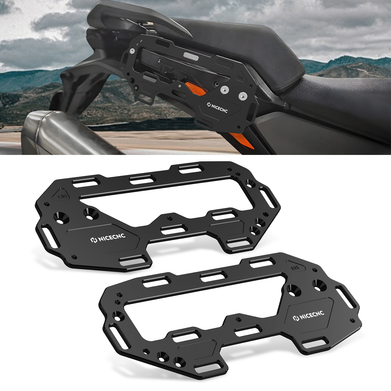 NICECNC KTM 1290 スーパーアドベンチャー R/S 2021 2022 2023 荷物ラックサイド荷物キャリア旅行荷物バッグマウント