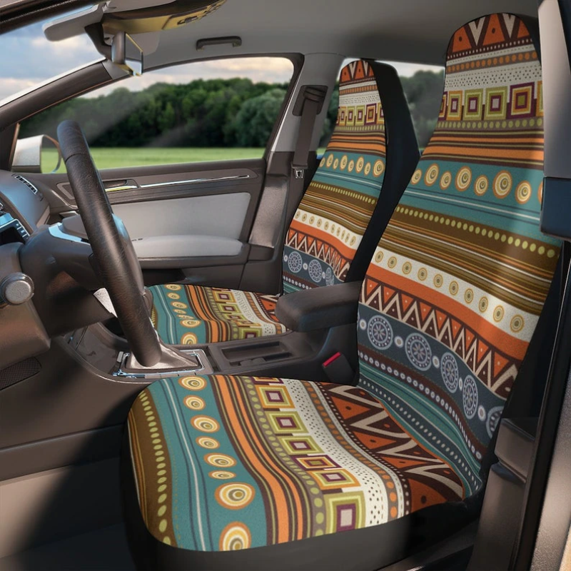 自由奔放に生きるヒッピーカーシートカバーカーシートアクセサリーレトロ Mod 車の装飾車両ヒッピーバンシートカバー車のギフトヒッピーシートカバー