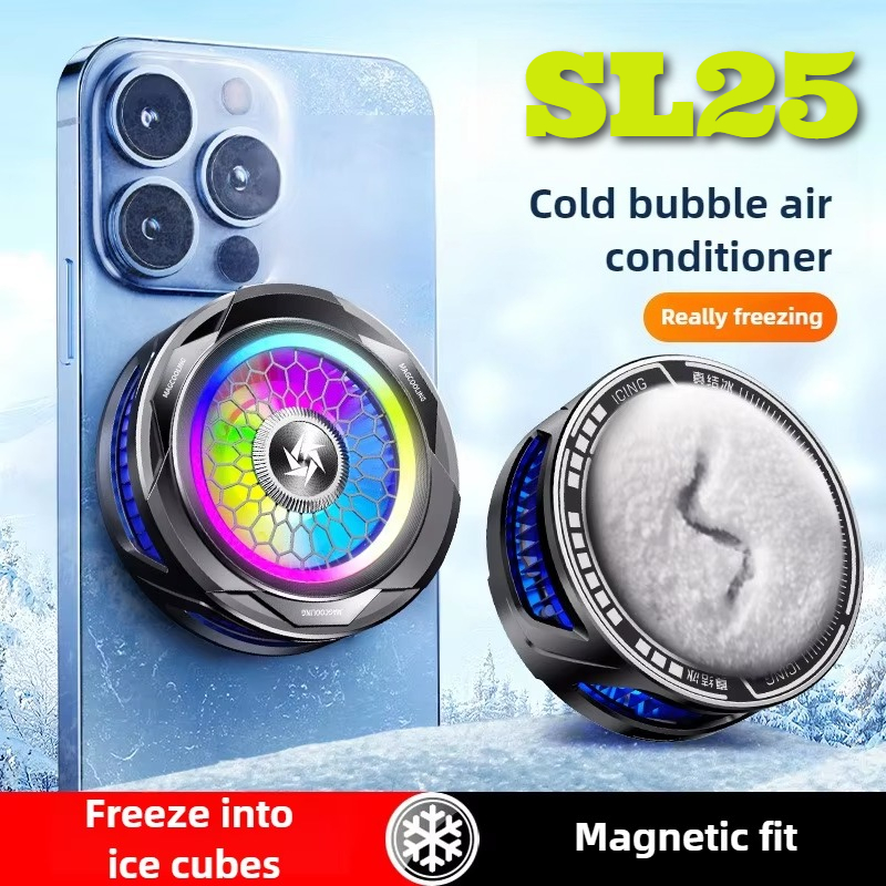 15W ハイパワー磁気/バッククリップ 2 in 1 半導体凍結可能氷冷却ラジエーター SL25 携帯電話夏 PUBG ゲームクーラー