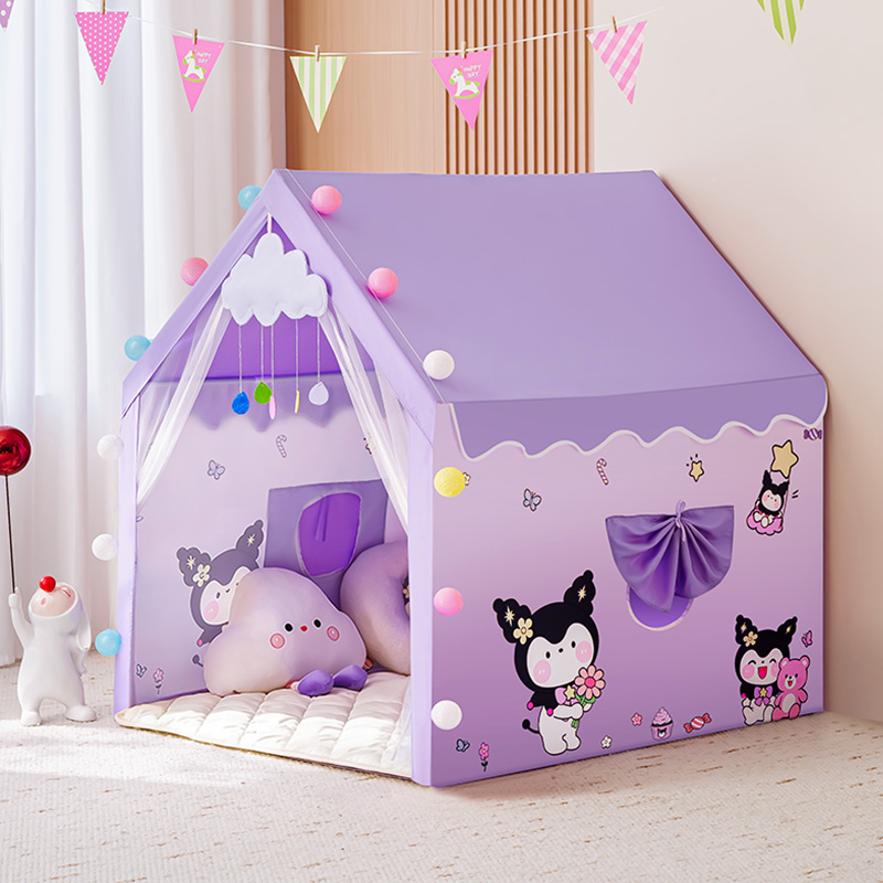 子供のおもちゃのテントプリンセス城ままごとカビー子供小さな家折りたたみ屋内プレイテントベビーテントソリッドフレームライトバルなし