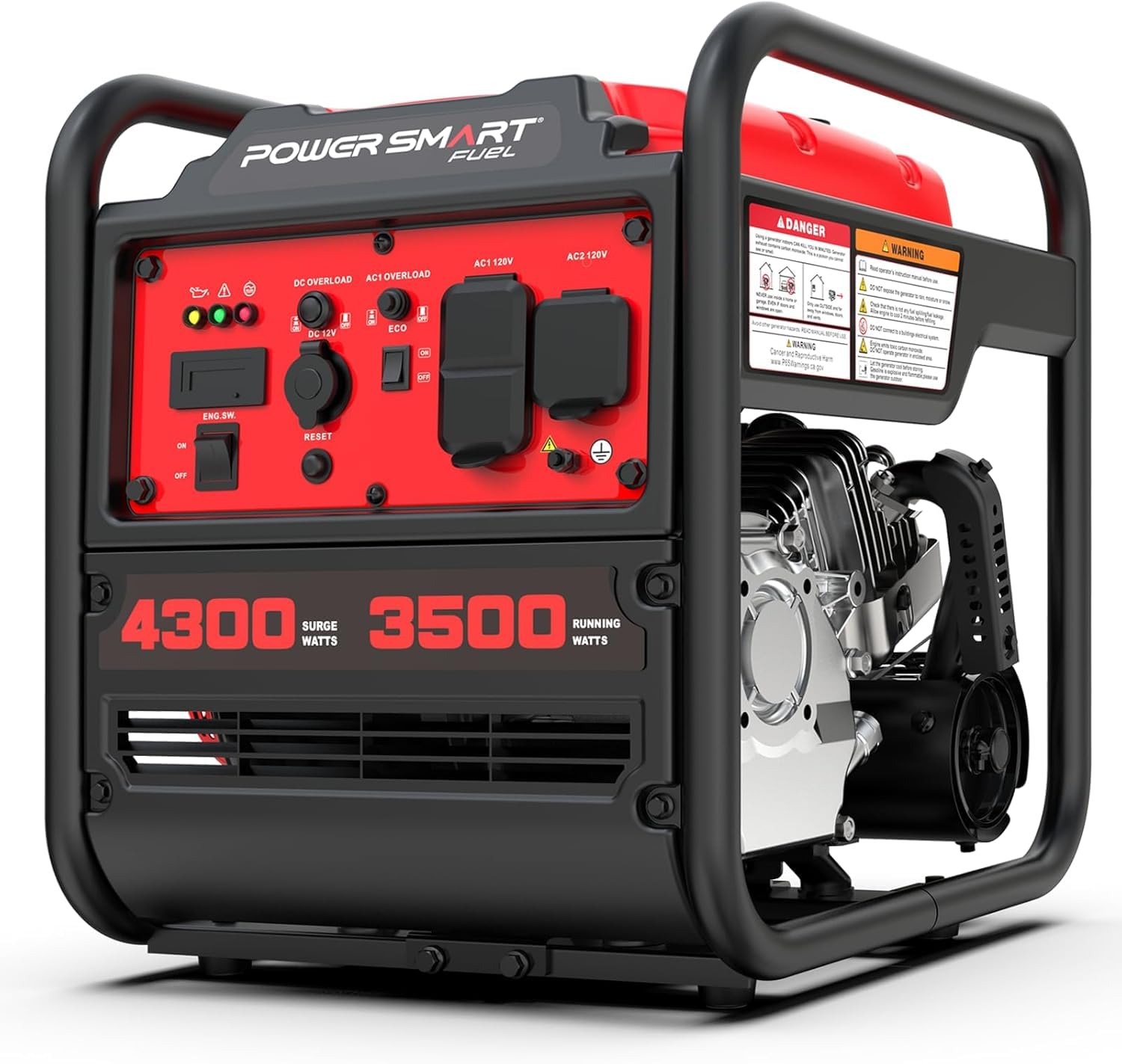 インバーター技術を備えた 4300 ワットのポータブル発電機、定格 3500W、223cc 4 ストローク ガス動力エンジン、30 アンペア、カスタマイズ済み