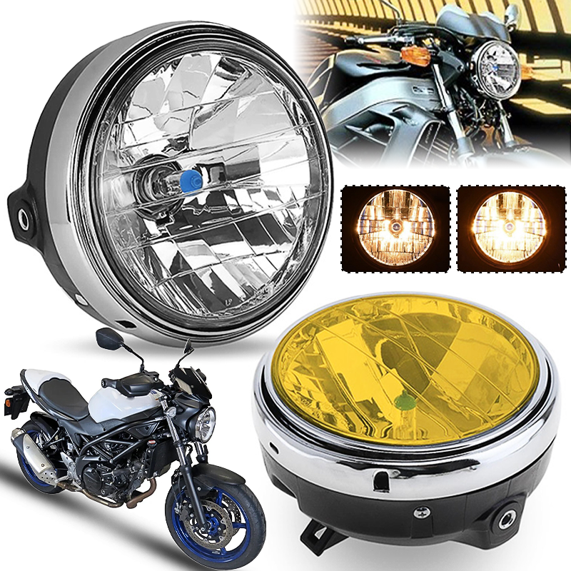 オートバイレトロラウンドヘッドライト IP66 防水フロントオートバイヘッドランプホンダ CB900 CB400 CB750 CB1300 CB1100