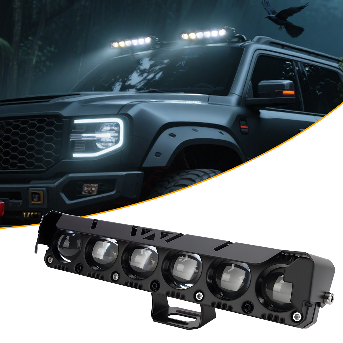 オートバイ車 LED ワークライトトラックヘッドライトフォグライト 9-80V スポットライト 60 ワット 3570 6SMD ドライビングライト ATV SUV UTV デュアルカラー