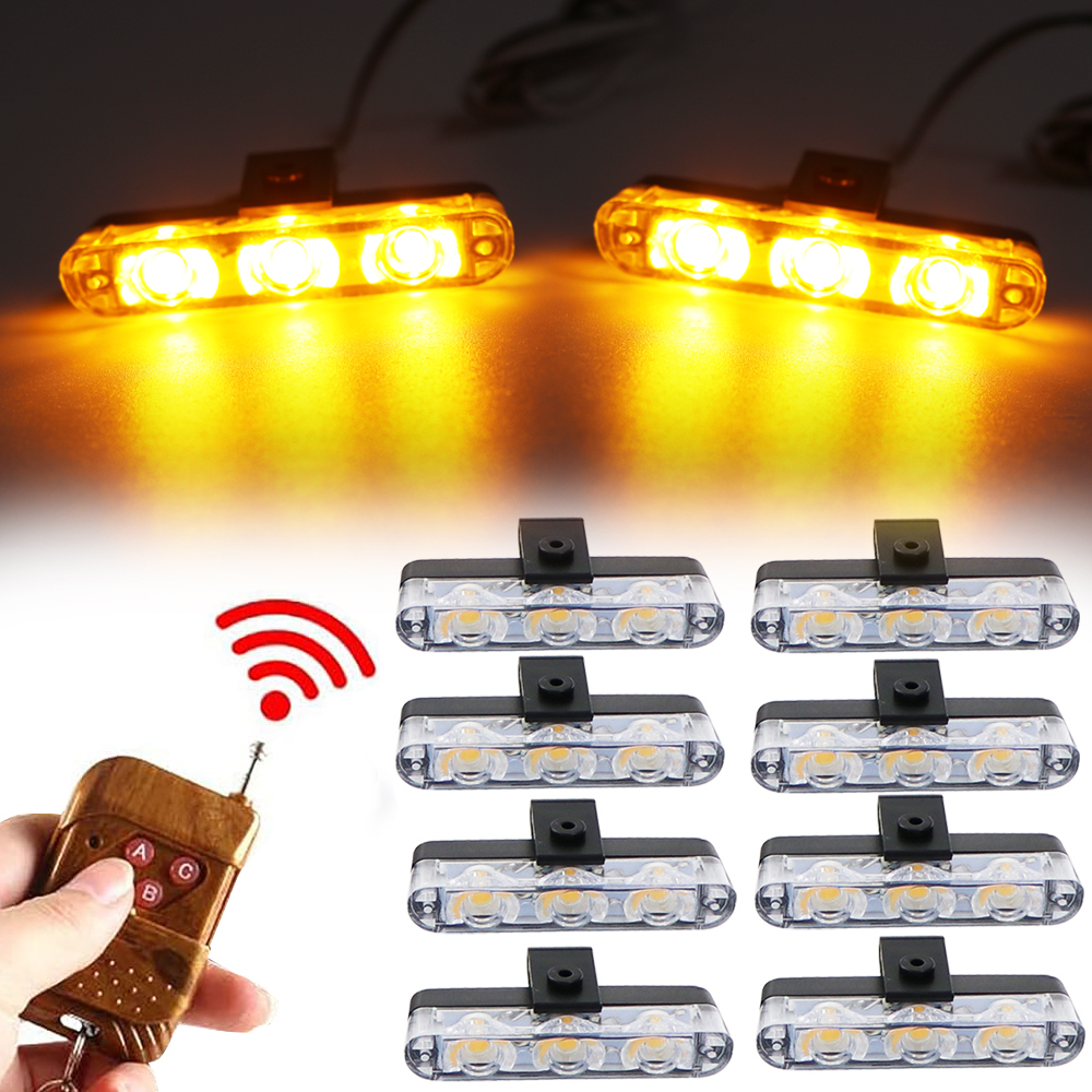 4x3 LED 8x3 LED 12V ストロボスコープ ストロボライト フラッシュ Fso 警察ライト点滅車のトラックランプ LED DRL 救急車アクセサリー