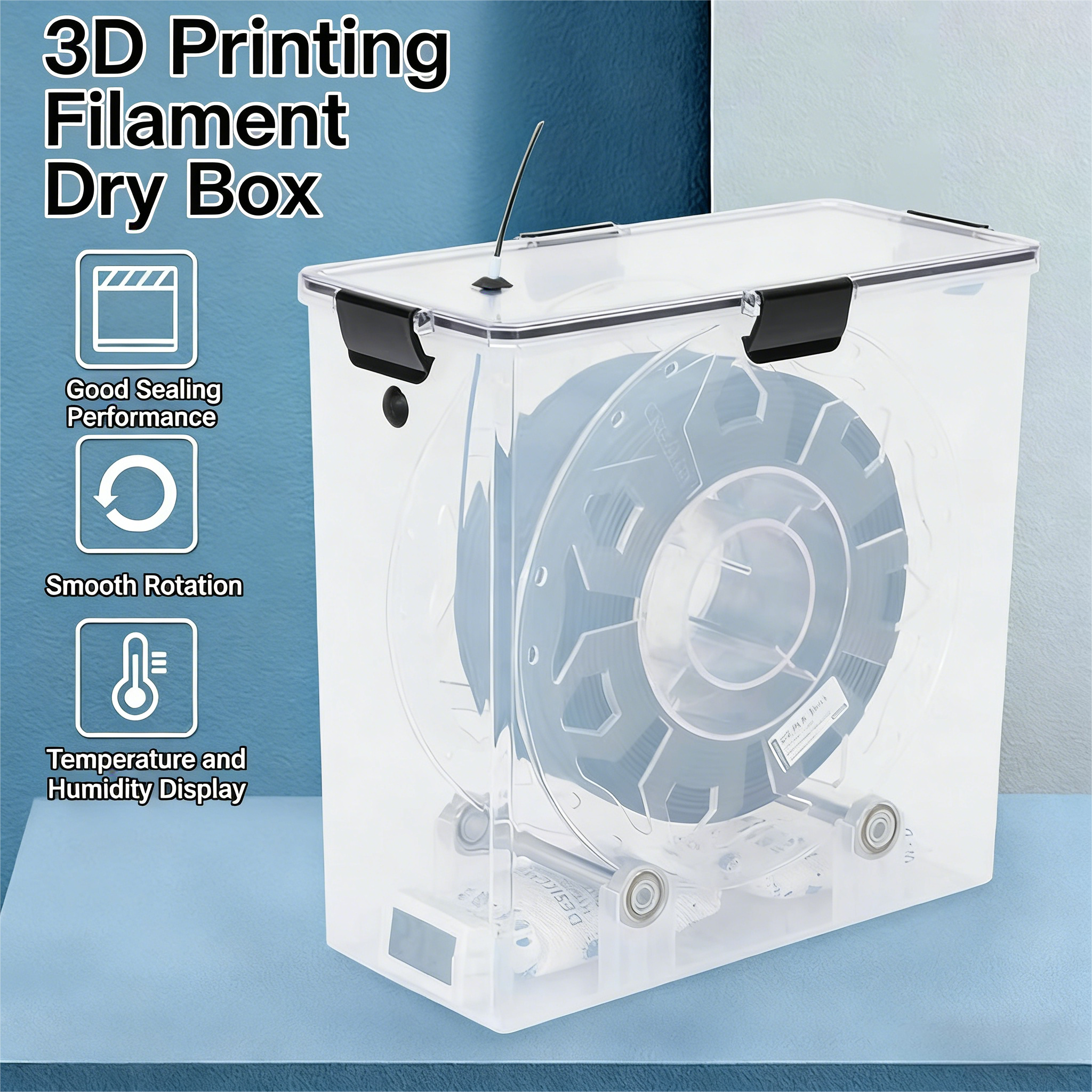 3D プリンタ部品フィラメント ドライヤー ボックス気密防湿リアルタイム監視ツール収納ボックス ホルダー