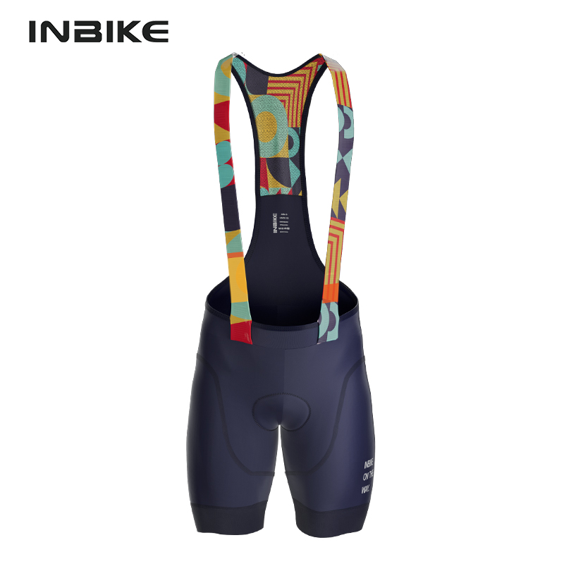 INBIKE メンズ MTB サイクリングビブショーツバイクライディングパンツマンプロフェッショナル自転車ショーツ男性用ロードバイクマウンテンサイクリング服