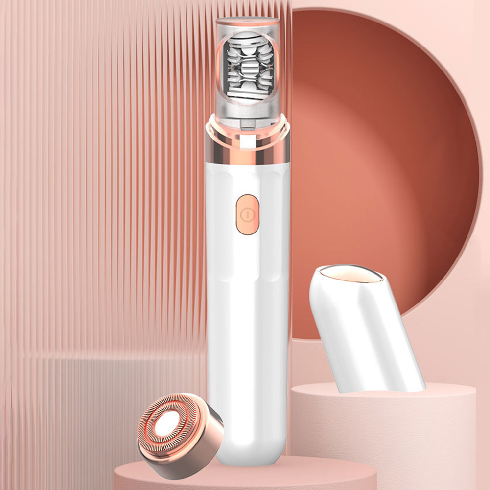 女性ミニ電動フェイシャルヘアリムーバー USB 充電式脱毛脱毛器ワイヤレスフェイスシェーバー上唇あごと頬用