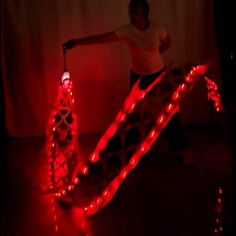 2/3/5 メートル LED 光る中国ドラゴンポイ屋外フィットネス用品ドラゴンリボン新年ドラゴンダンスパフォーマンスジャグリング小道具