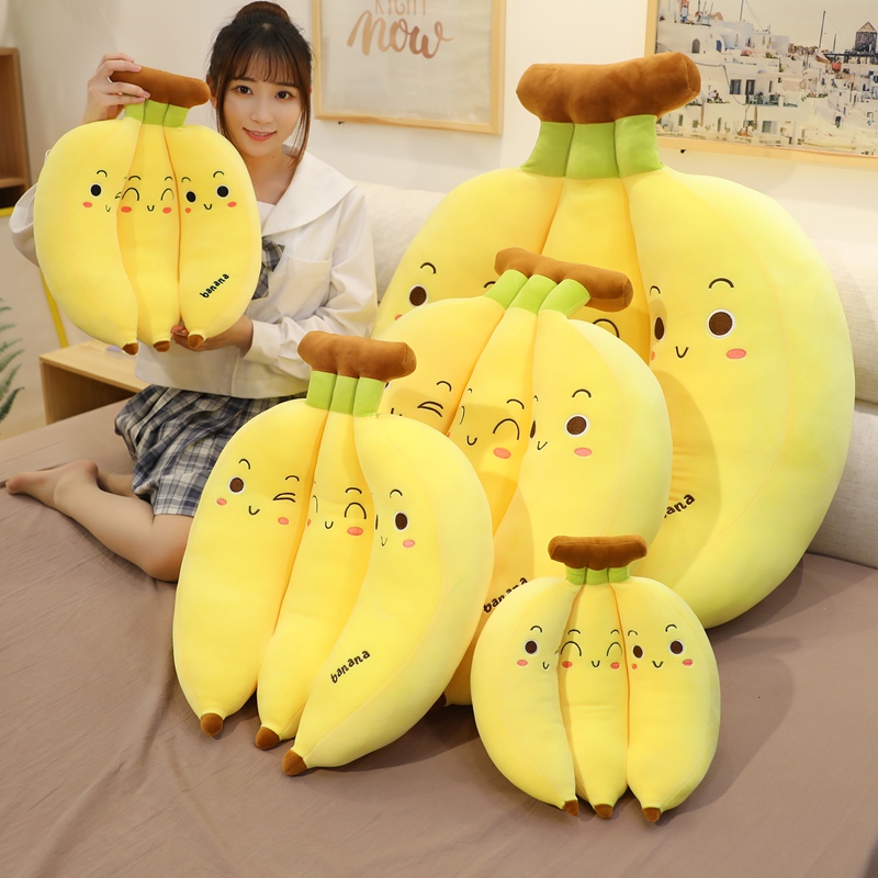 35-70 センチメートルクリエイティブ漫画バナナぬいぐるみ枕かわいいソファクッション赤ちゃんのおもちゃかわいいぬいぐるみ子供フルーツおもちゃ子供キッドギフト