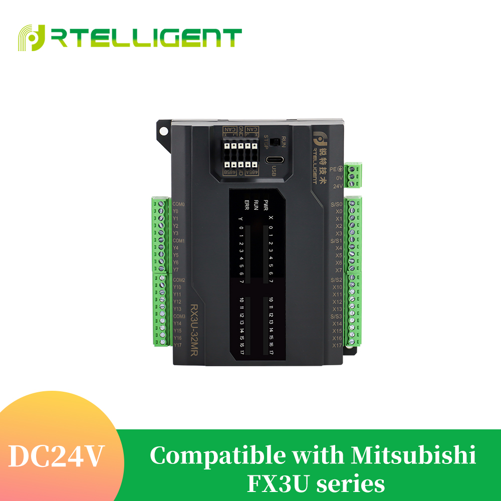 予算に優しい RX3U-32MT PLC 16DI 16DO パルス出力ミニ モーション コントローラ