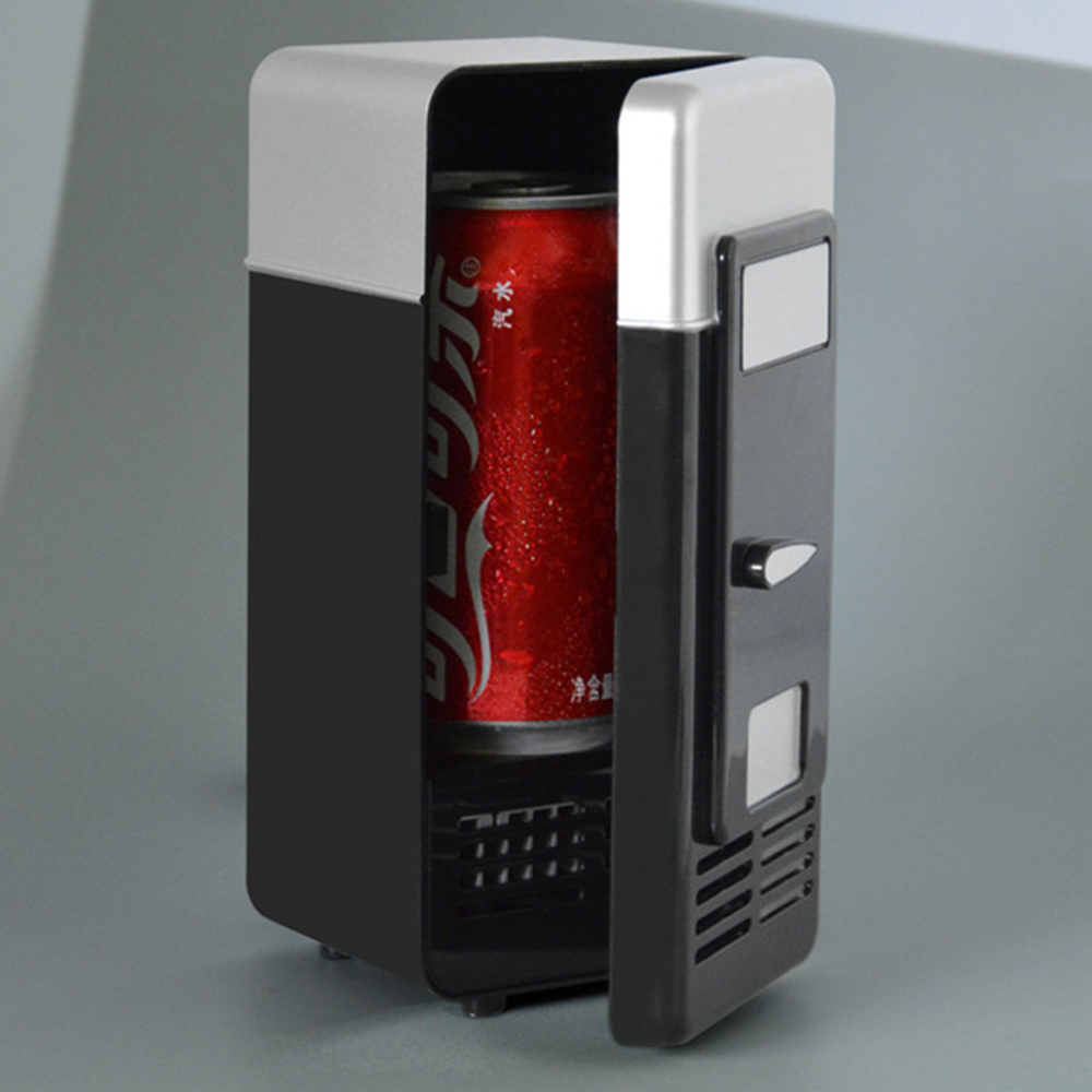 USB 冷蔵庫冷蔵庫ポータブルクーラーミニ飲料ドリンク缶クーラー/ウォーマー車のラップトップ PC コンピュータ黒赤色 2025