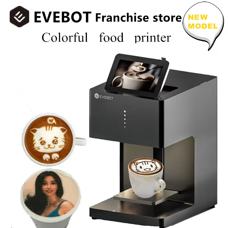 CAFOVO EVEBOT 3D ラテアートコーヒープリンターマシン自動飲料食品 Selfie WIFI 印刷食用インクカートリッジ